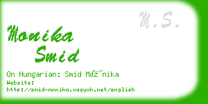 monika smid business card